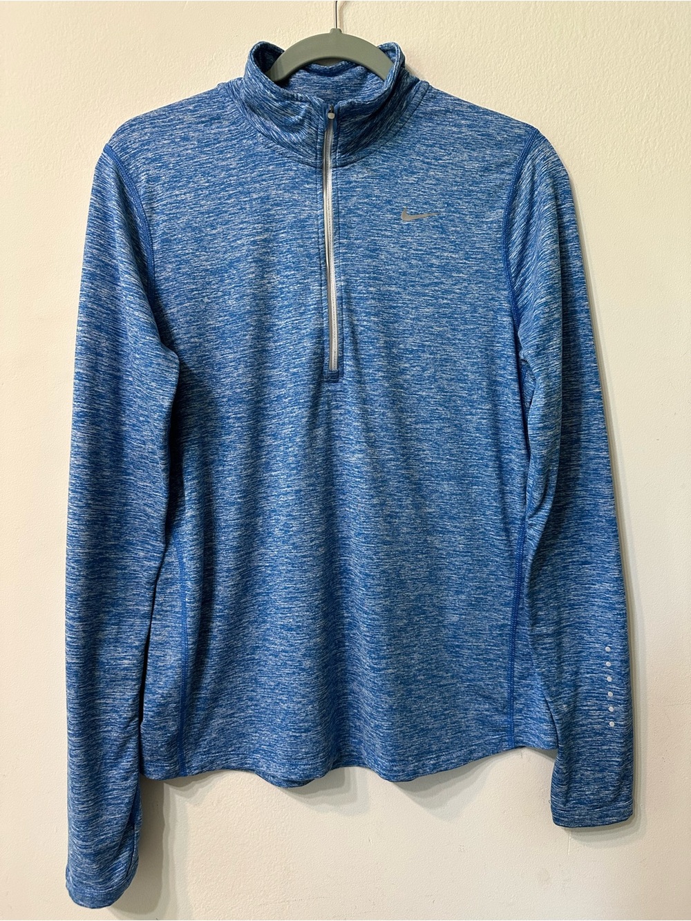 Nike Running Dri-Fit Element 1/2 Zip Pullover Top Blue Heather 685910-443 Size M